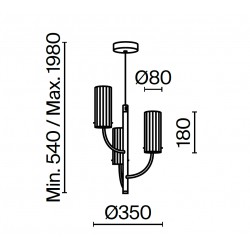 ARCO 6 x G9 lampa wisząca