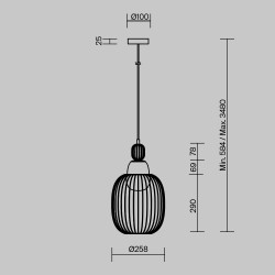 Lampa wisząca Levitation śr. 30