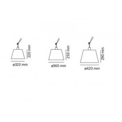 Artemide Tolomeo Mega Lampa Stojaca Pergaminowa