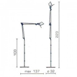 Artemide Tolomeo Mini Lampa Stojaca