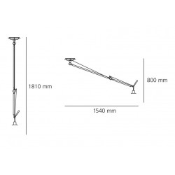 Artemide Tolomeo Decentrata Lampa Wiszaca Pergaminowa