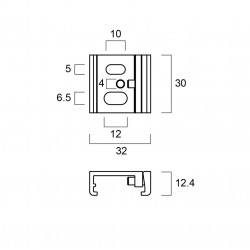 Uchwyt montażowy SKB do szynoprzewodu