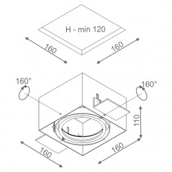 Ring 111 wpuszczany 12V