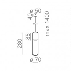 MODERN GLASS Tube E27 zwieszany