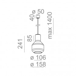 MODERN GLASS Tube E27 zwieszany