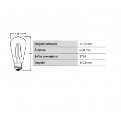 4,5W 2700K E27 Edison