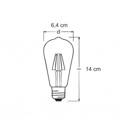 4,5W 2500K E27 Edison Gold