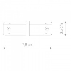 PROFILE STRAIGHT CONNECTOR black