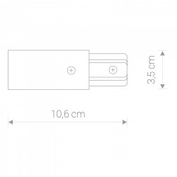 PROFILE POWER END CAP white