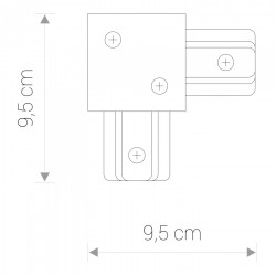 PROFILE RECESSED L-CONNECTOR white