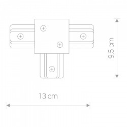 PROFILE RECESSED T-CONNECTOR black