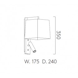 Ravello LED Reader Tapered Square 175