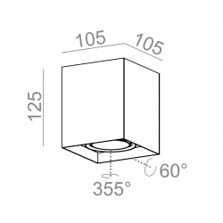 SQUARES next 50x1 LED natynkowy