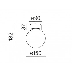 MODERN BALL simple midi LED hermetic natynkowy