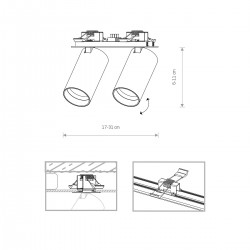 MONO SURFACE Lampa podtynkowa