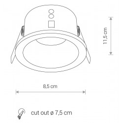 CHARLIE Lampa punktowa podtynkowa