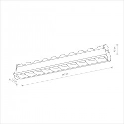 MIDI LED 16W Oprawa kwadratowa natynkowa