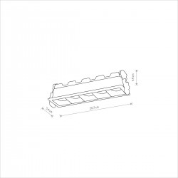 MIDI LED 16W Oprawa kwadratowa natynkowa