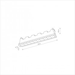 MINI LED 20W Podtynkowa oprawa liniowa