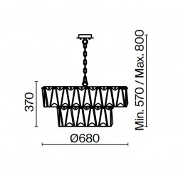 PUNTES E14 x 12 lampa wisząca