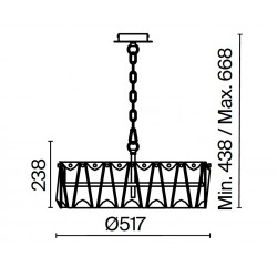 PUNTES E14 x 6 lampa wisząca